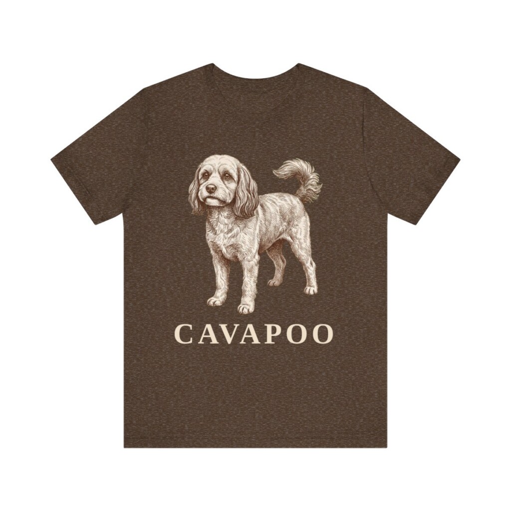 Cavapoo Lover Shirt, Vintage Dog Sketch Tee, Dog Lover Gift
