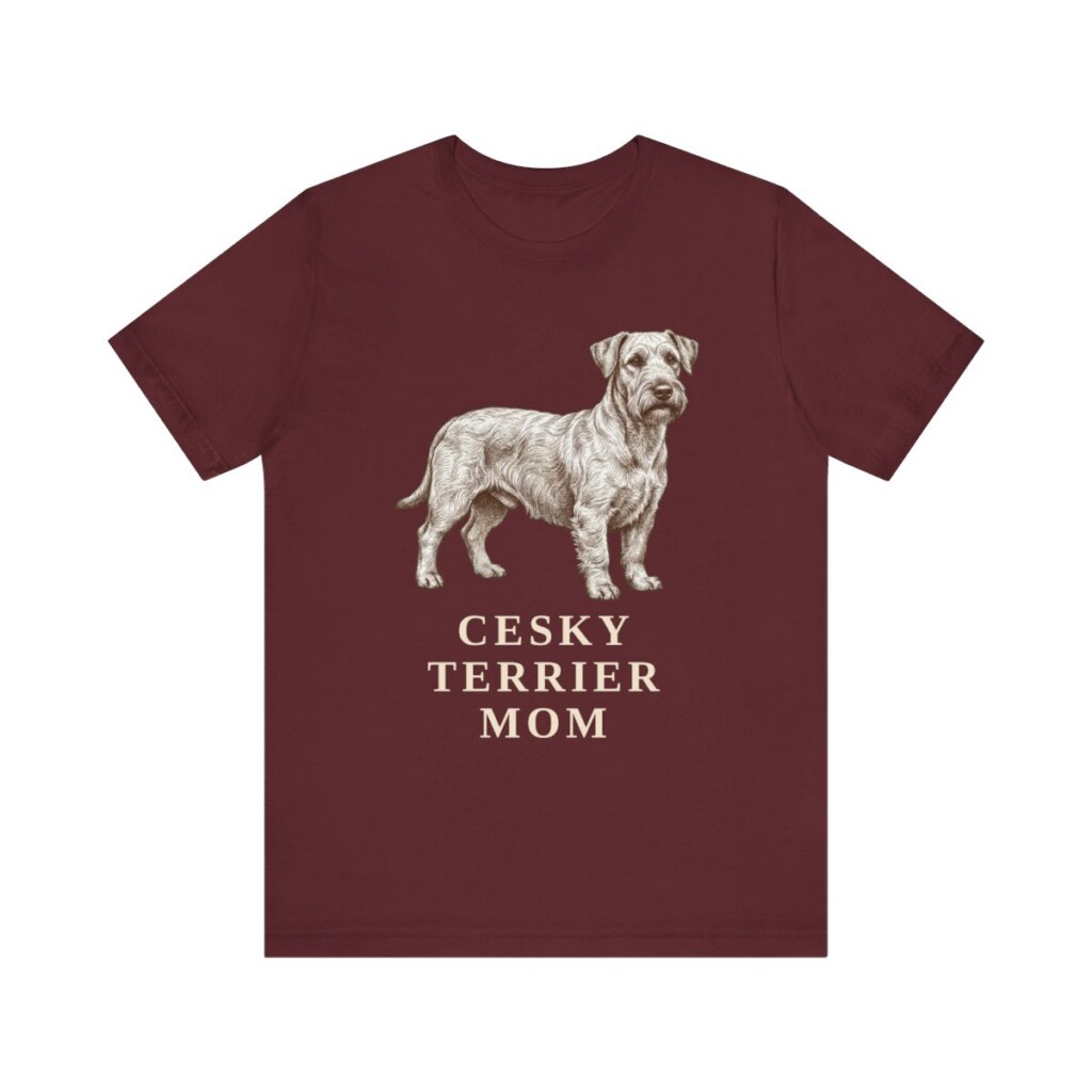 Cesky Terrier Mom Shirt, Vintage Dog Sketch Tee, Dog Mom Gift Cesky Terrier Mom Shirt, Vintage Dog Sketch Tee, Dog Mom Gift