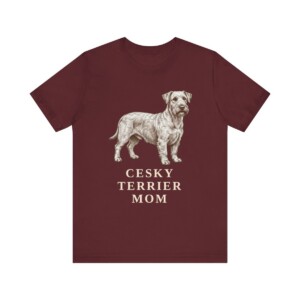 Cesky Terrier Mom Shirt, Vintage Dog Sketch Tee, Dog Mom Gift