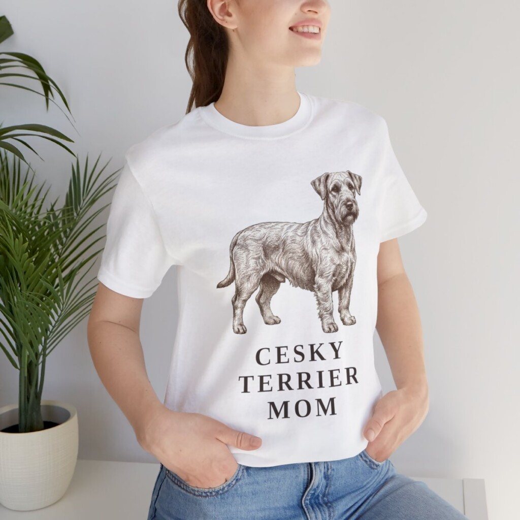 Cesky Terrier Mom Shirt, Vintage Dog Sketch Tee, Dog Mom Gift Cesky Terrier Mom Shirt, Vintage Dog Sketch Tee, Dog Mom Gift
