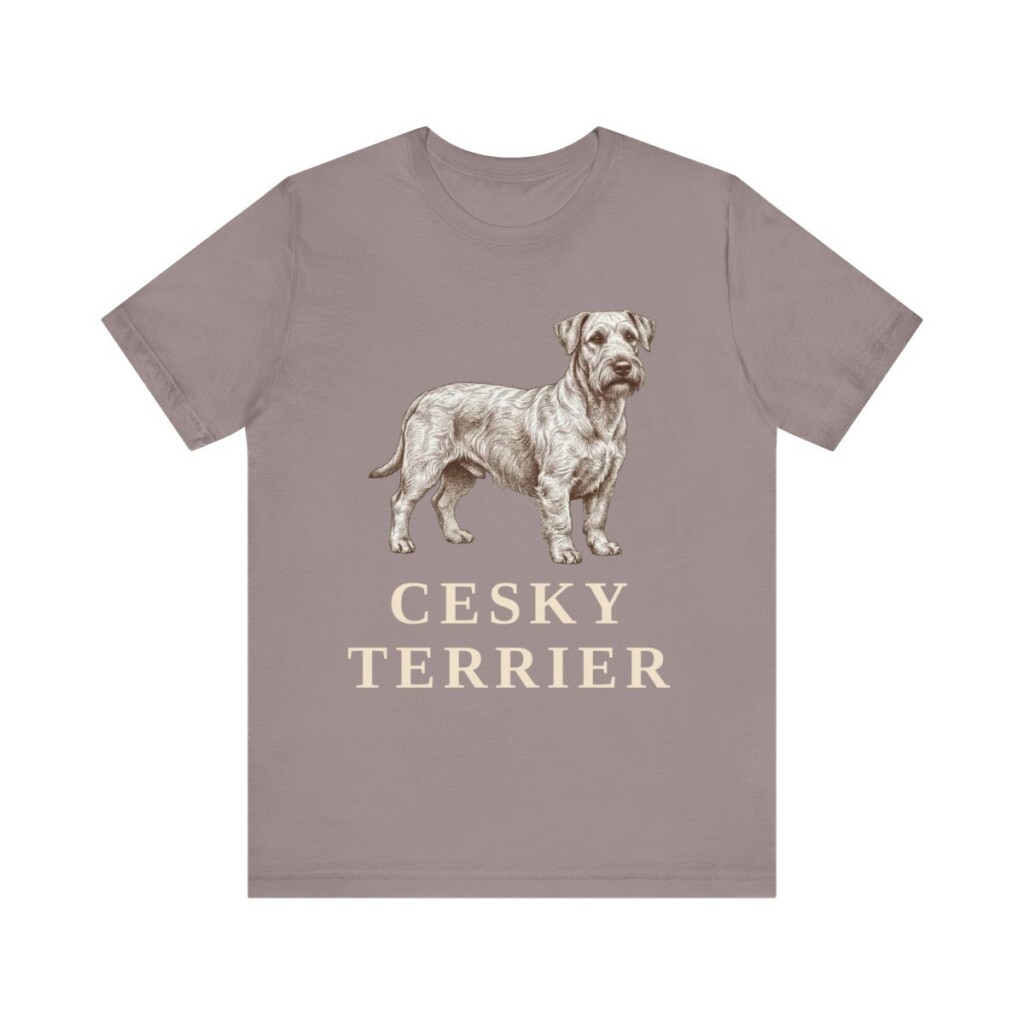 Cesky Terrier Lover Shirt, Vintage Dog Sketch Tee, Dog Lover Gift