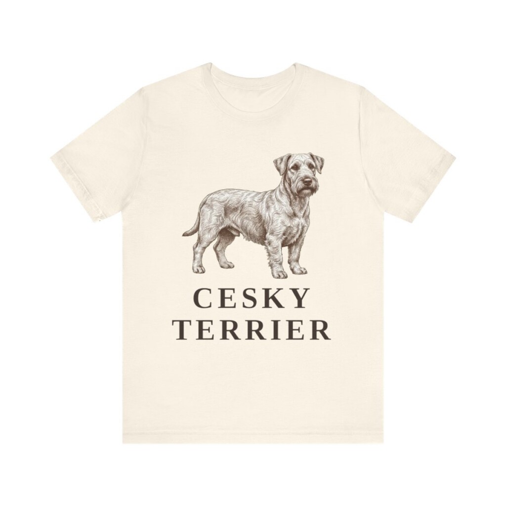 Cesky Terrier Lover Shirt, Vintage Dog Sketch Tee, Dog Lover Gift