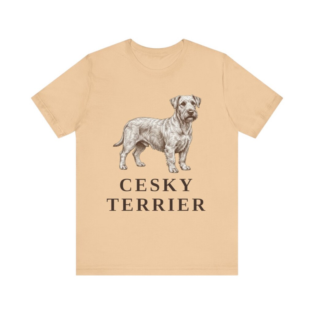 Cesky Terrier Lover Shirt, Vintage Dog Sketch Tee, Dog Lover Gift