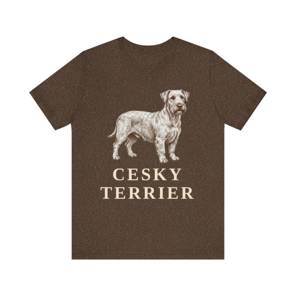 Cesky Terrier Lover Shirt, Vintage Dog Sketch Tee, Dog Lover Gift
