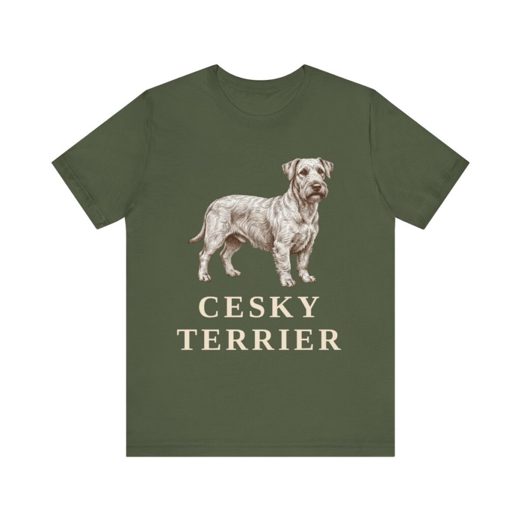 Cesky Terrier Lover Shirt, Vintage Dog Sketch Tee, Dog Lover Gift