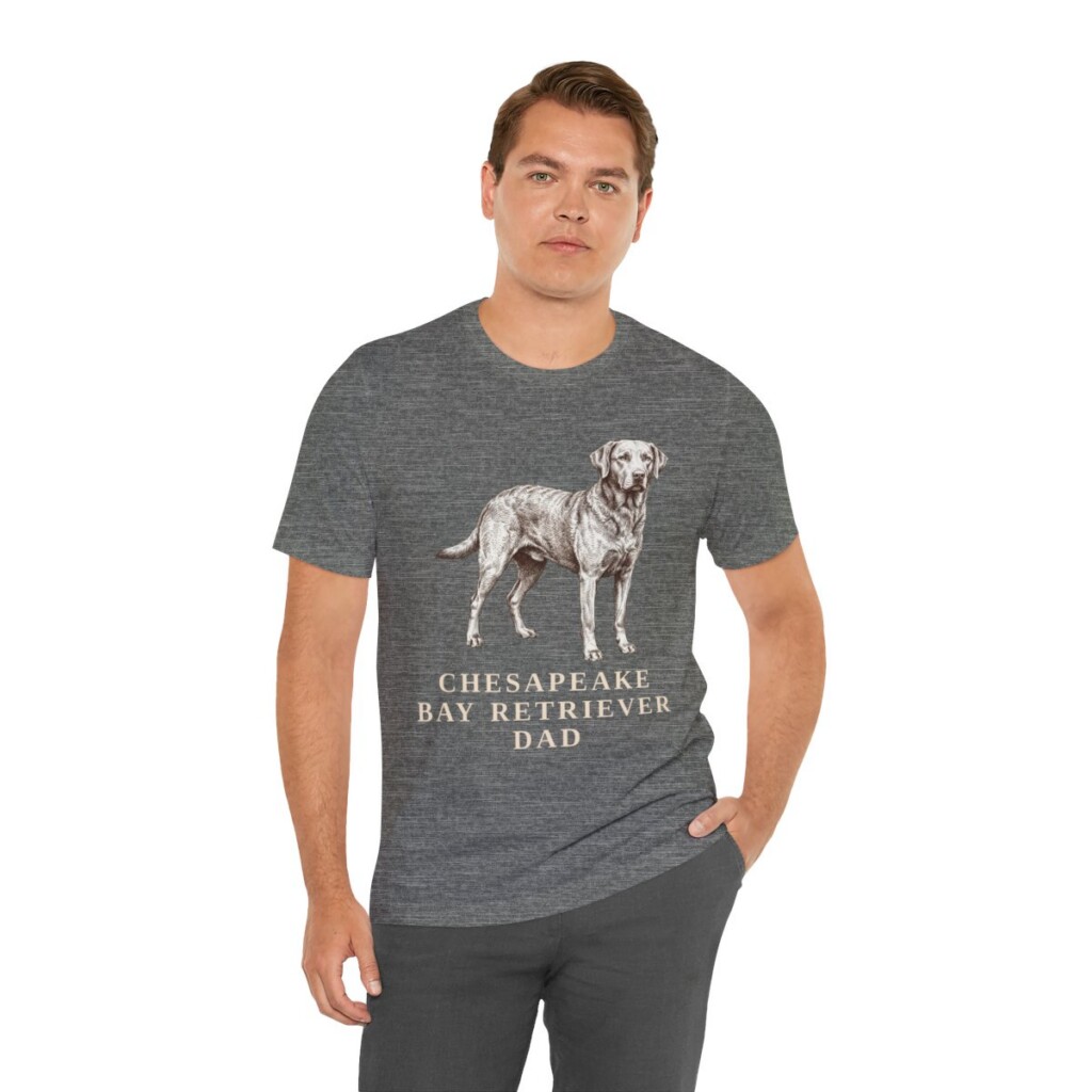 Chesapeake Bay Retriever Dad Shirt, Vintage Dog Sketch Tee, Dog Dad Gift