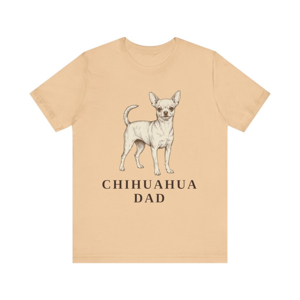 Chihuahua Dad Shirt, Vintage Dog Sketch Tee, Dog Dad Gift