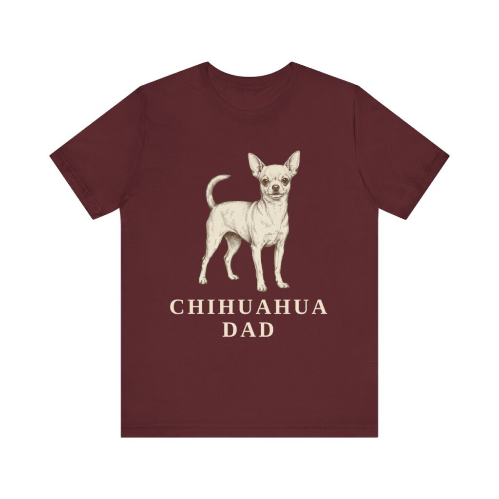 Chihuahua Dad Shirt, Vintage Dog Sketch Tee, Dog Dad Gift