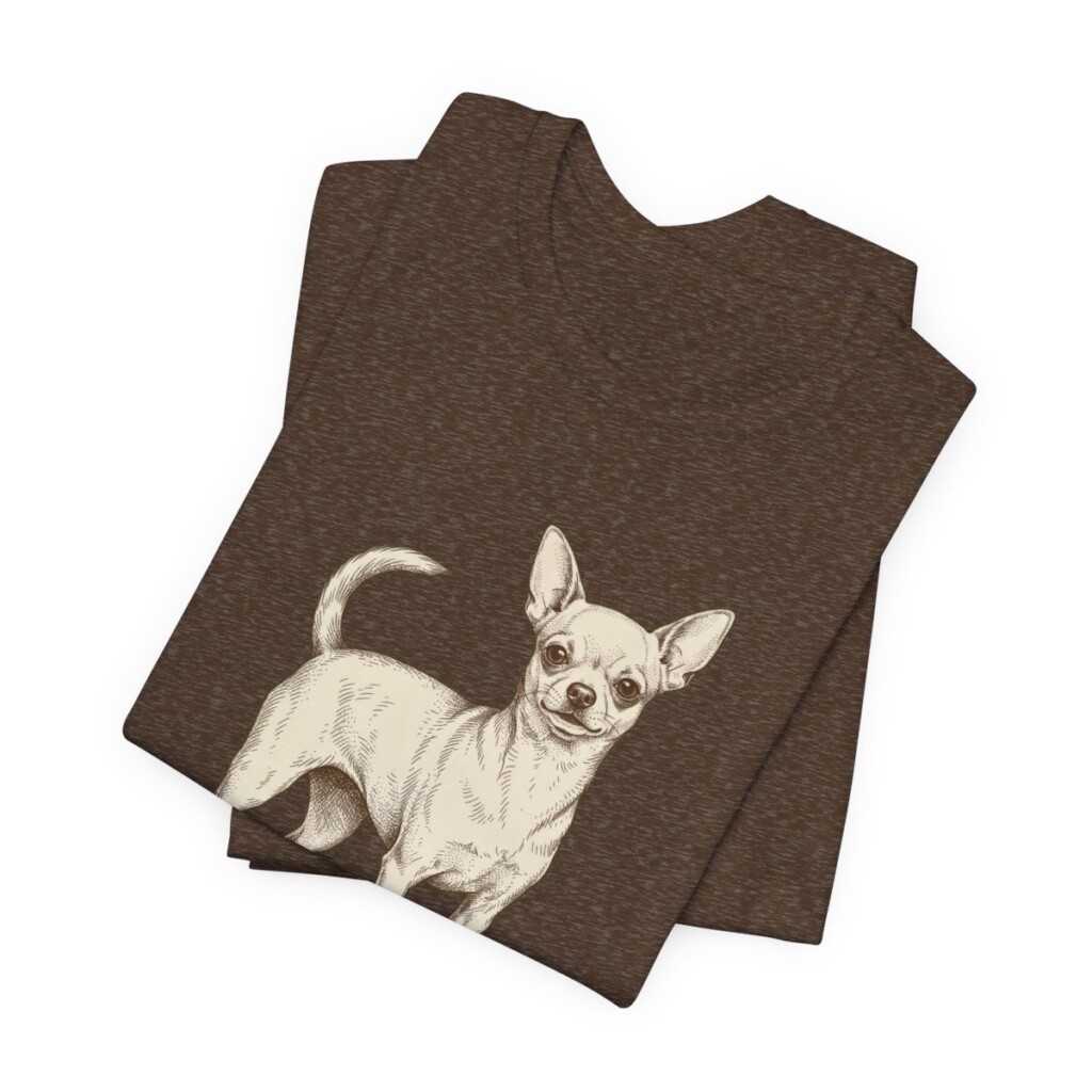 Chihuahua Dad Shirt, Vintage Dog Sketch Tee, Dog Dad Gift