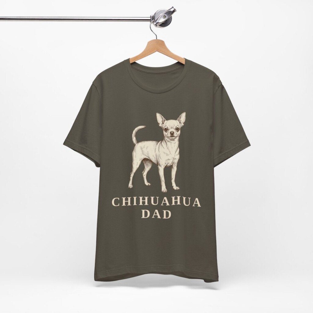 Chihuahua Dad Shirt, Vintage Dog Sketch Tee, Dog Dad Gift