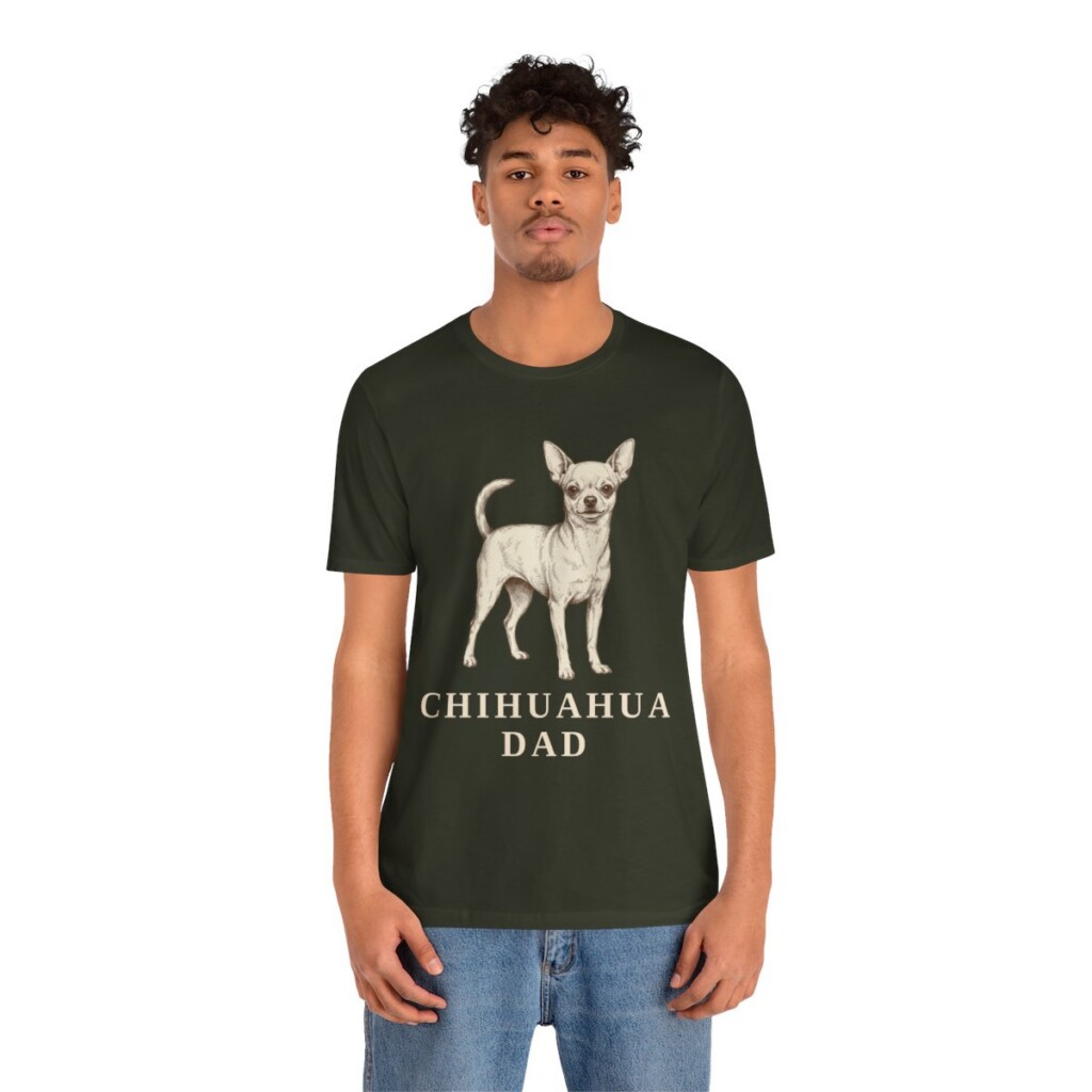Chihuahua Dad Shirt, Vintage Dog Sketch Tee, Dog Dad Gift