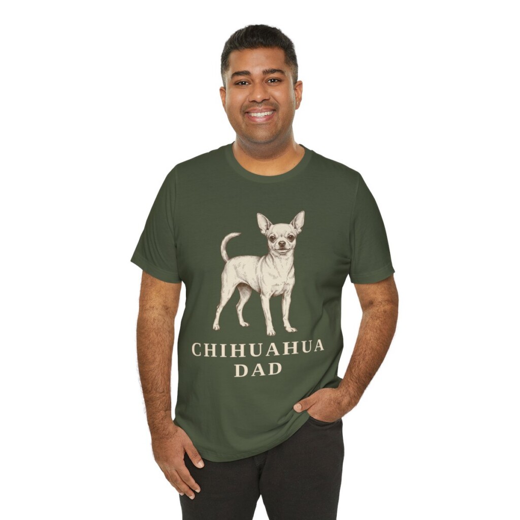 Chihuahua Dad Shirt, Vintage Dog Sketch Tee, Dog Dad Gift