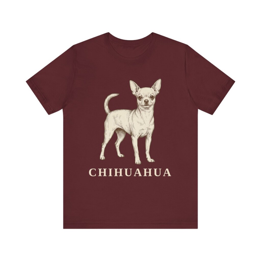 Chihuahua Lover Shirt, Vintage Dog Sketch Tee, Dog Lover Gift