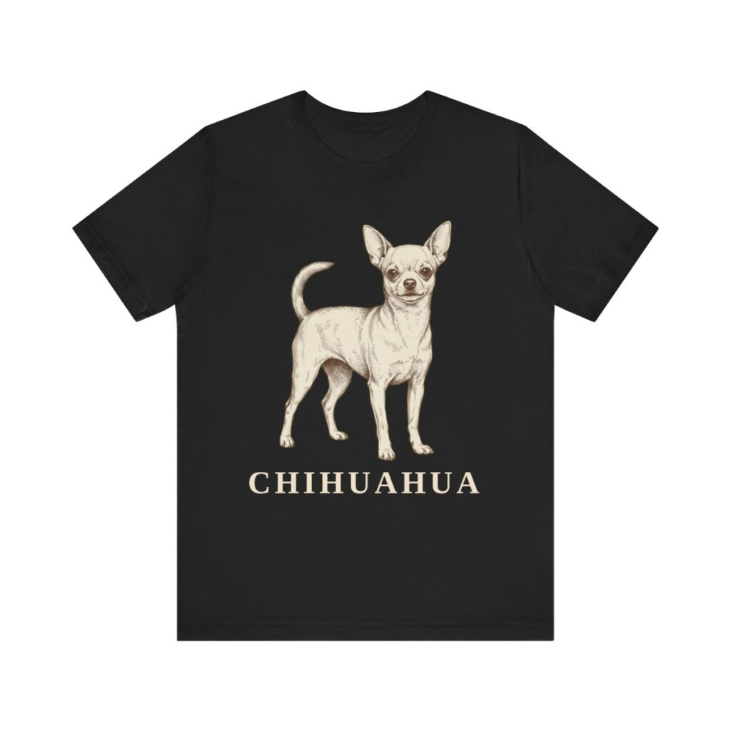 Chihuahua Lover Shirt, Vintage Dog Sketch Tee, Dog Lover Gift