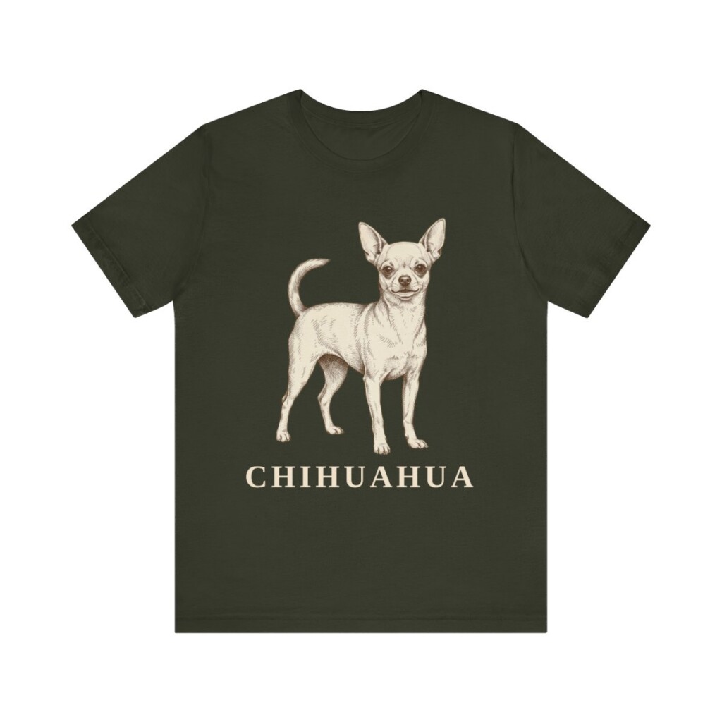 Chihuahua Lover Shirt, Vintage Dog Sketch Tee, Dog Lover Gift