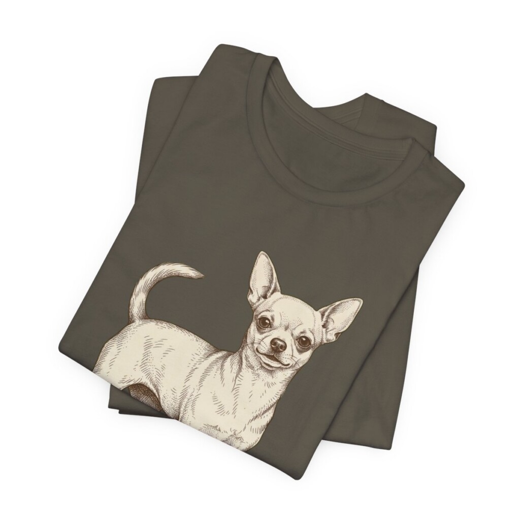 Chihuahua Lover Shirt, Vintage Dog Sketch Tee, Dog Lover Gift