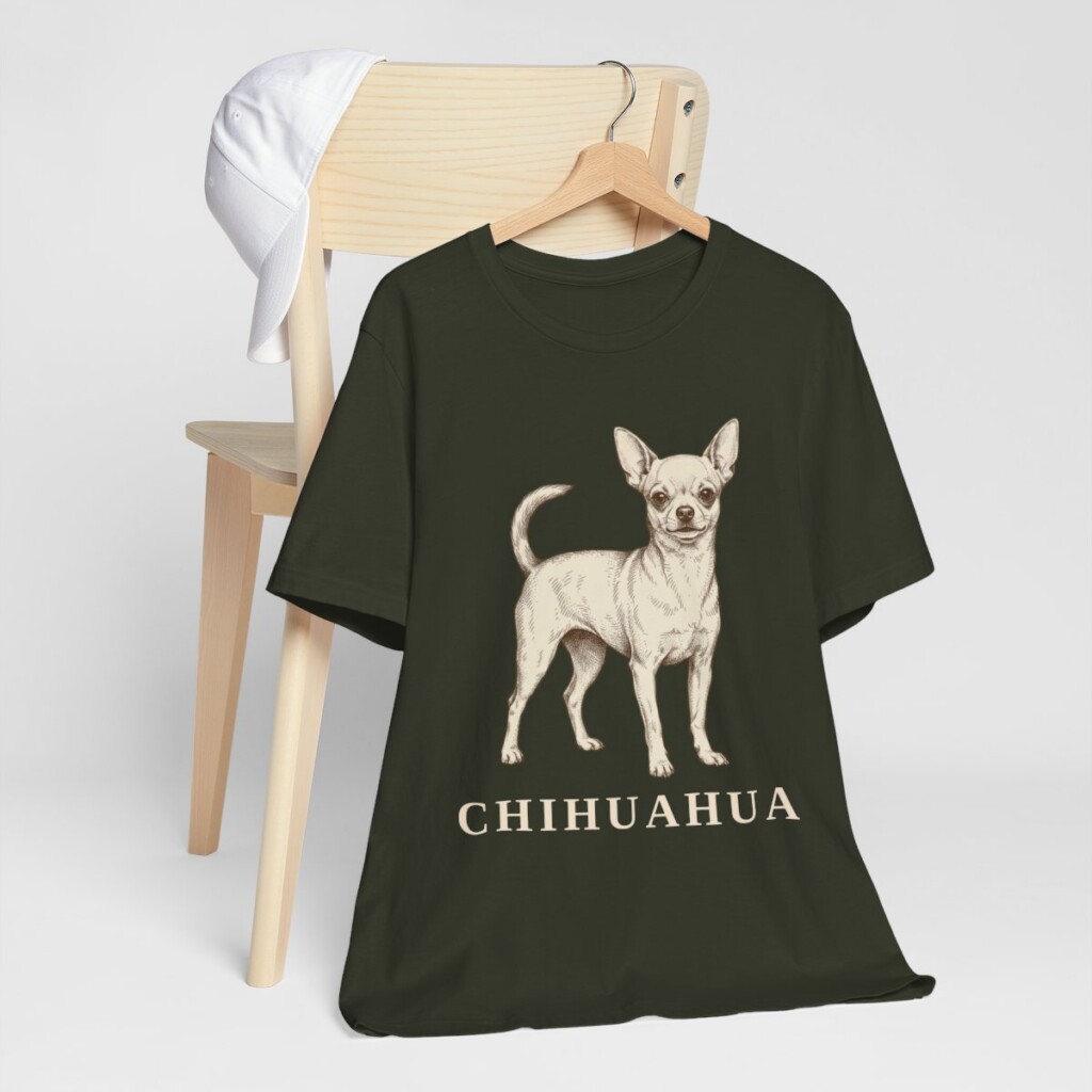 Chihuahua Lover Shirt, Vintage Dog Sketch Tee, Dog Lover Gift