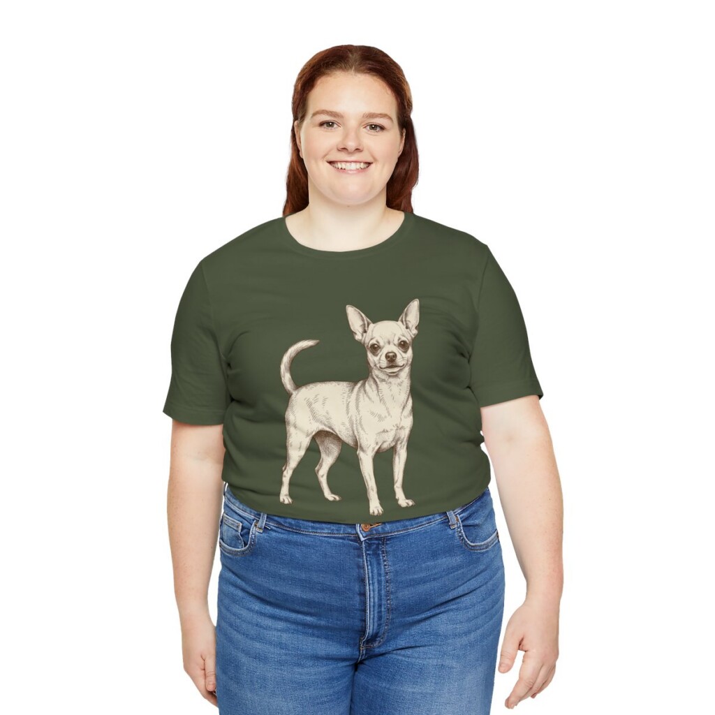 Chihuahua Lover Shirt, Vintage Dog Sketch Tee, Dog Lover Gift
