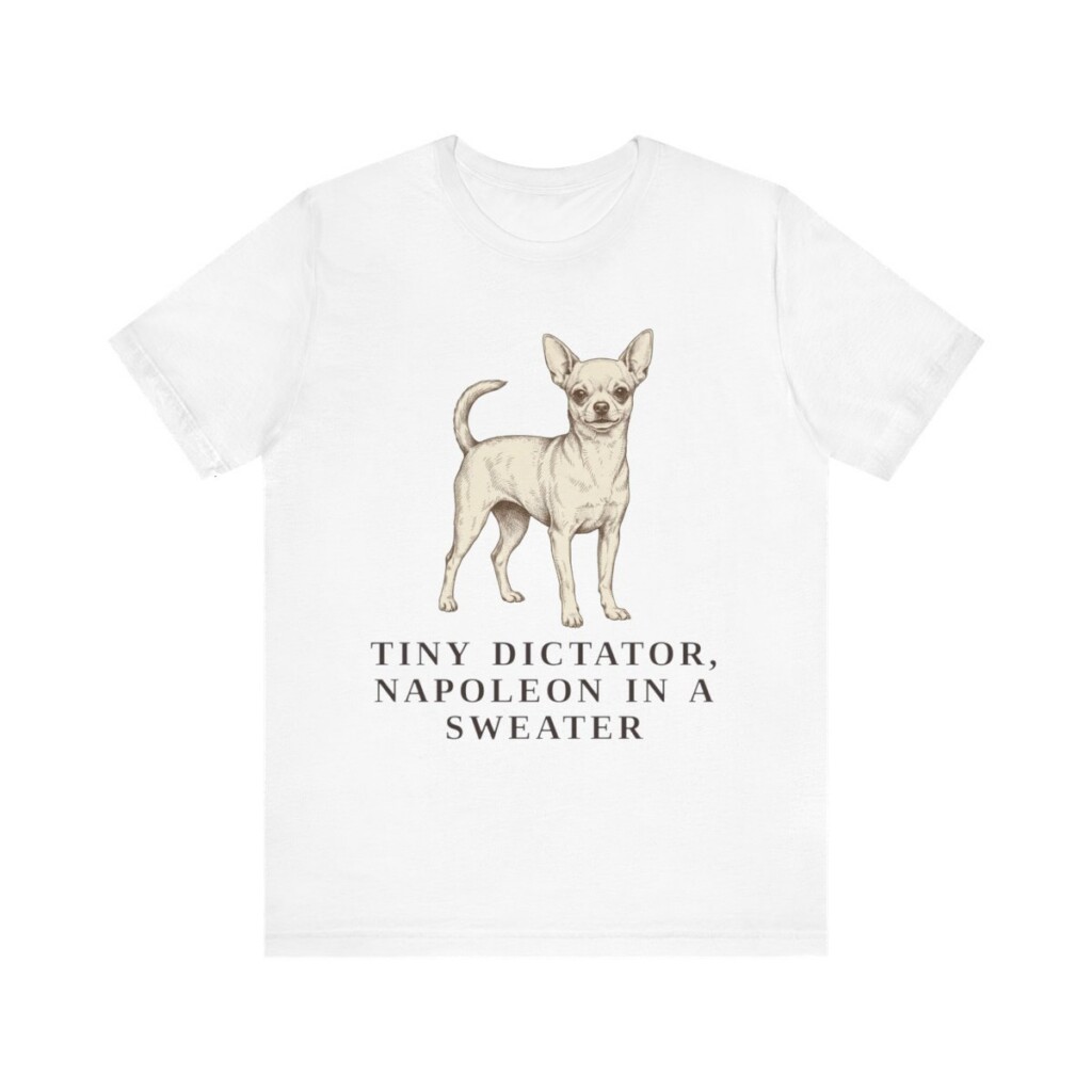 Chihuahua Humor Shirt, Vintage Dog Sketch Tee, Dog Humor Gift