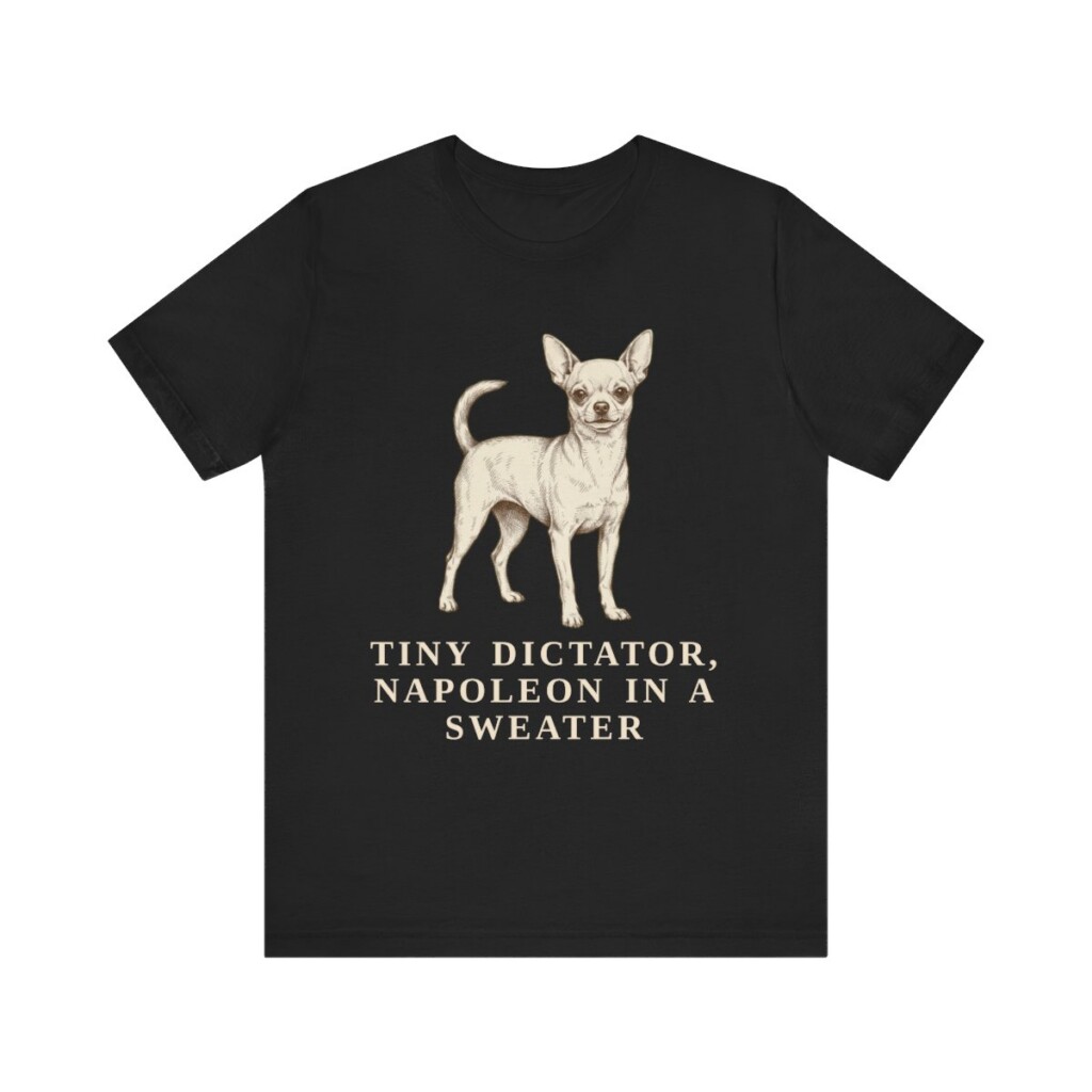 Chihuahua Humor Shirt, Vintage Dog Sketch Tee, Dog Humor Gift