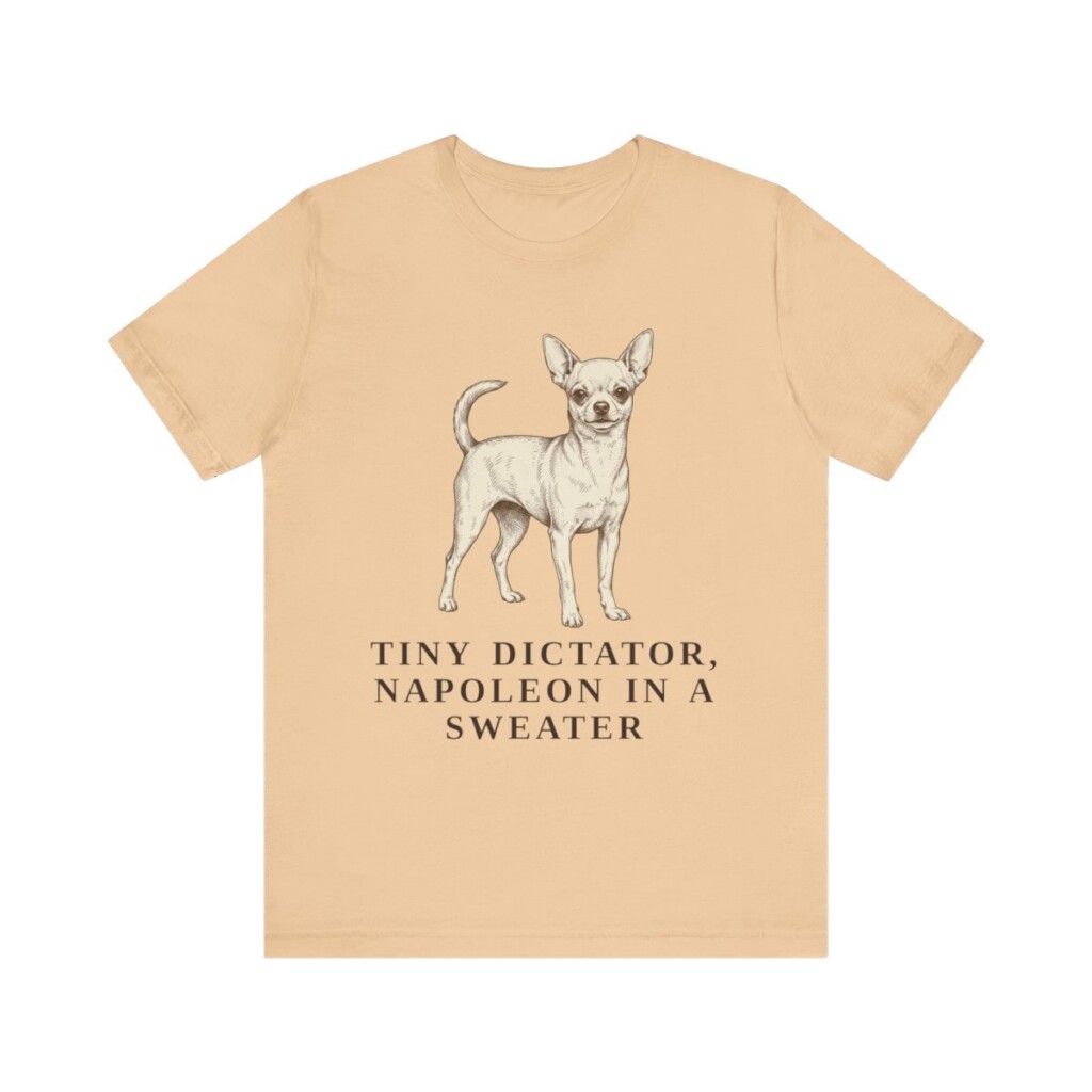 Chihuahua Humor Shirt, Vintage Dog Sketch Tee, Dog Humor Gift