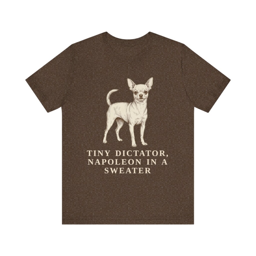 Chihuahua Humor Shirt, Vintage Dog Sketch Tee, Dog Humor Gift