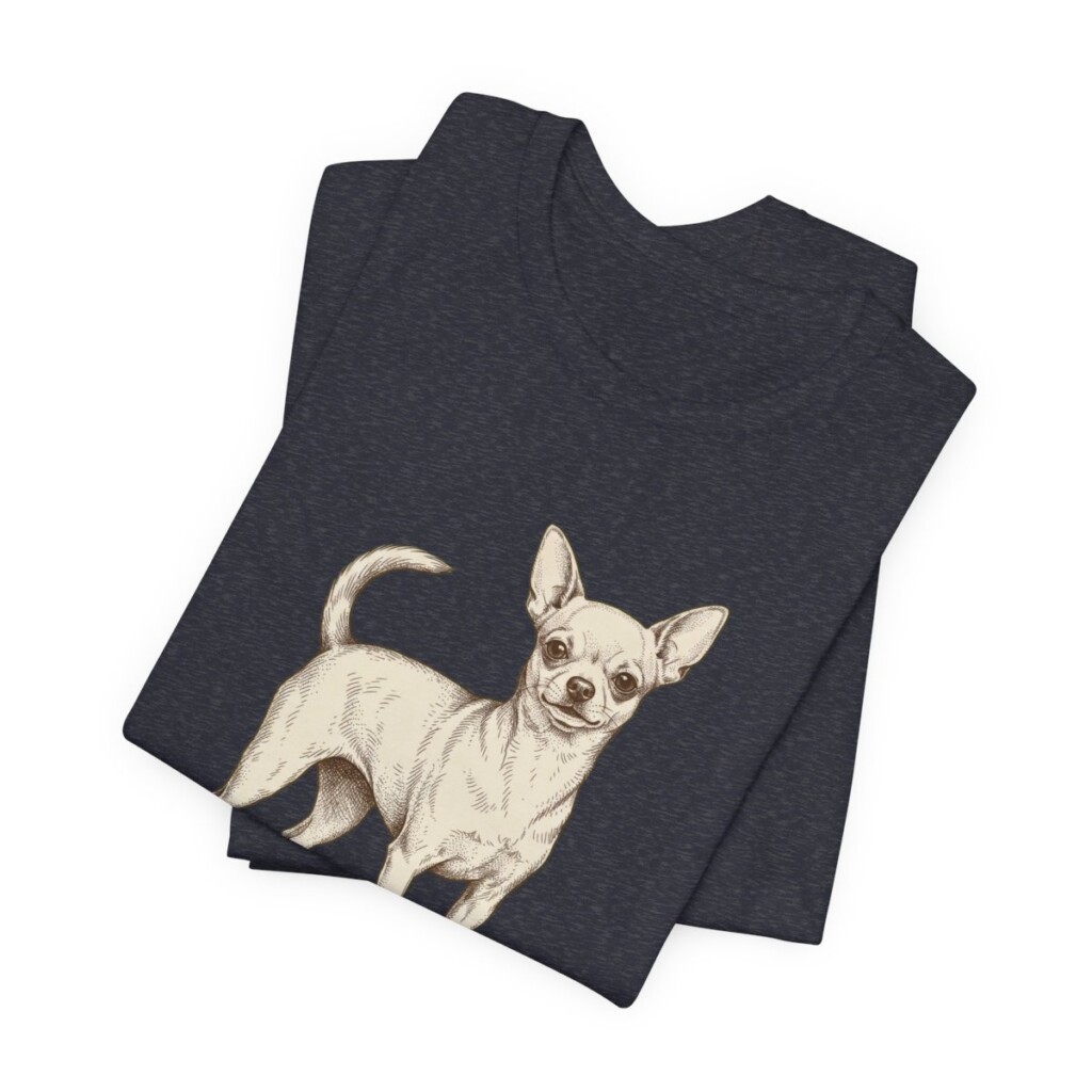 Chihuahua Humor Shirt, Vintage Dog Sketch Tee, Dog Humor Gift