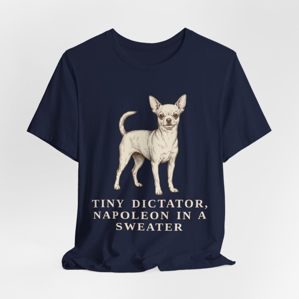 Chihuahua Humor Shirt, Vintage Dog Sketch Tee, Dog Humor Gift