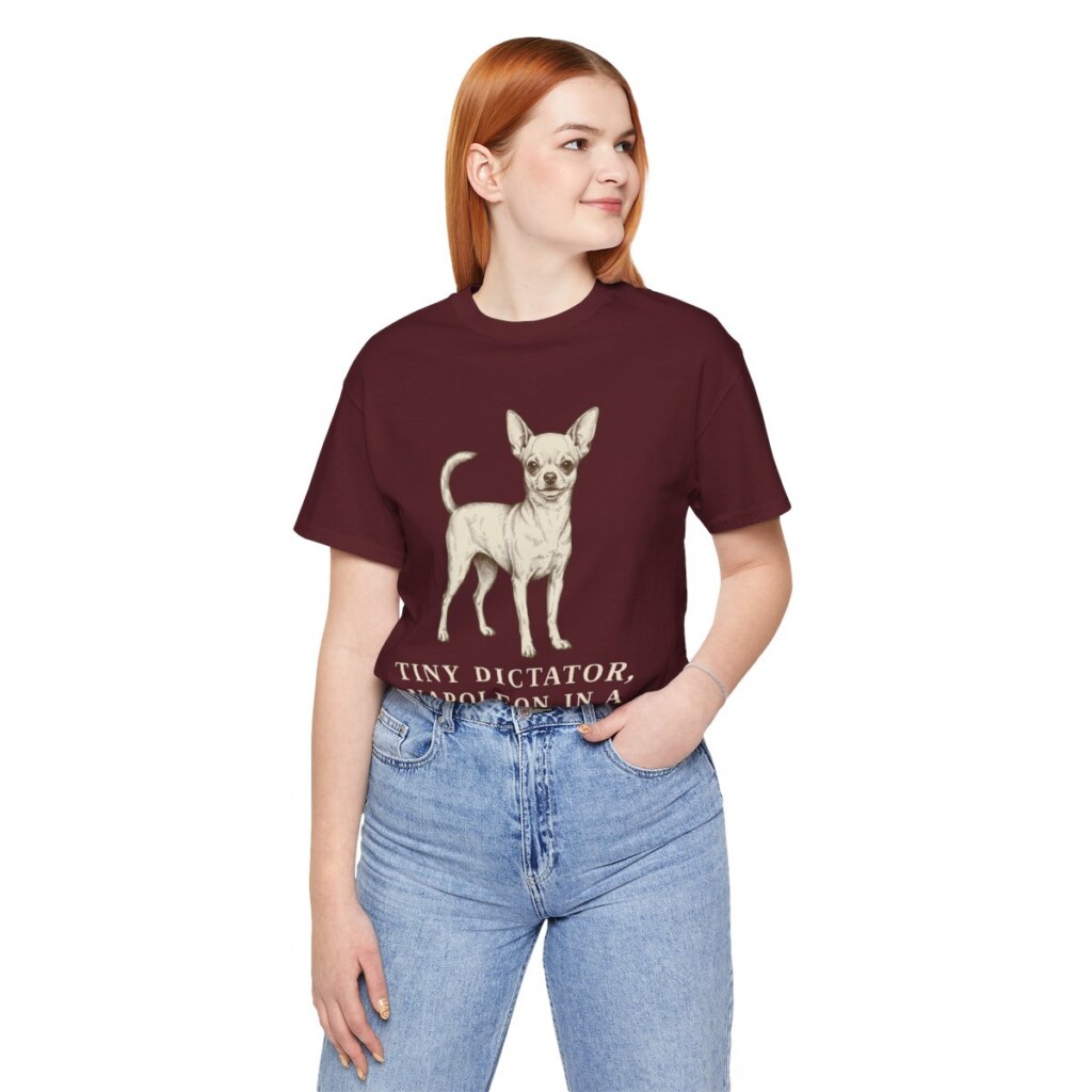 Chihuahua Humor Shirt, Vintage Dog Sketch Tee, Dog Humor Gift