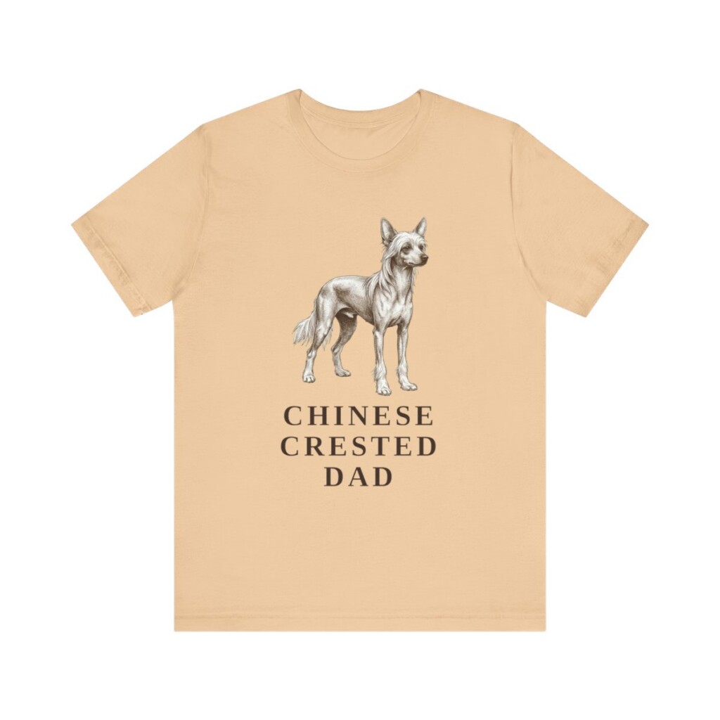 Chinese Crested Dad Shirt, Vintage Dog Sketch Tee, Dog Dad Gift Chinese Crested Dad Shirt, Vintage Dog Sketch Tee, Dog Dad Gift