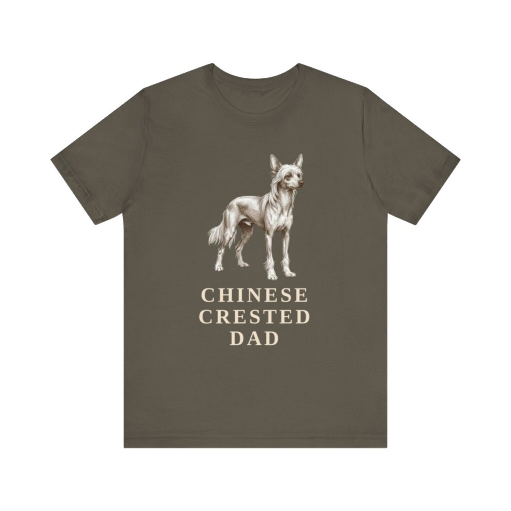 Chinese Crested Dad Shirt, Vintage Dog Sketch Tee, Dog Dad Gift Chinese Crested Dad Shirt, Vintage Dog Sketch Tee, Dog Dad Gift