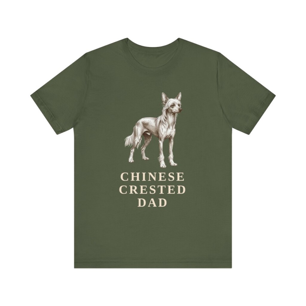 Chinese Crested Dad Shirt, Vintage Dog Sketch Tee, Dog Dad Gift Chinese Crested Dad Shirt, Vintage Dog Sketch Tee, Dog Dad Gift