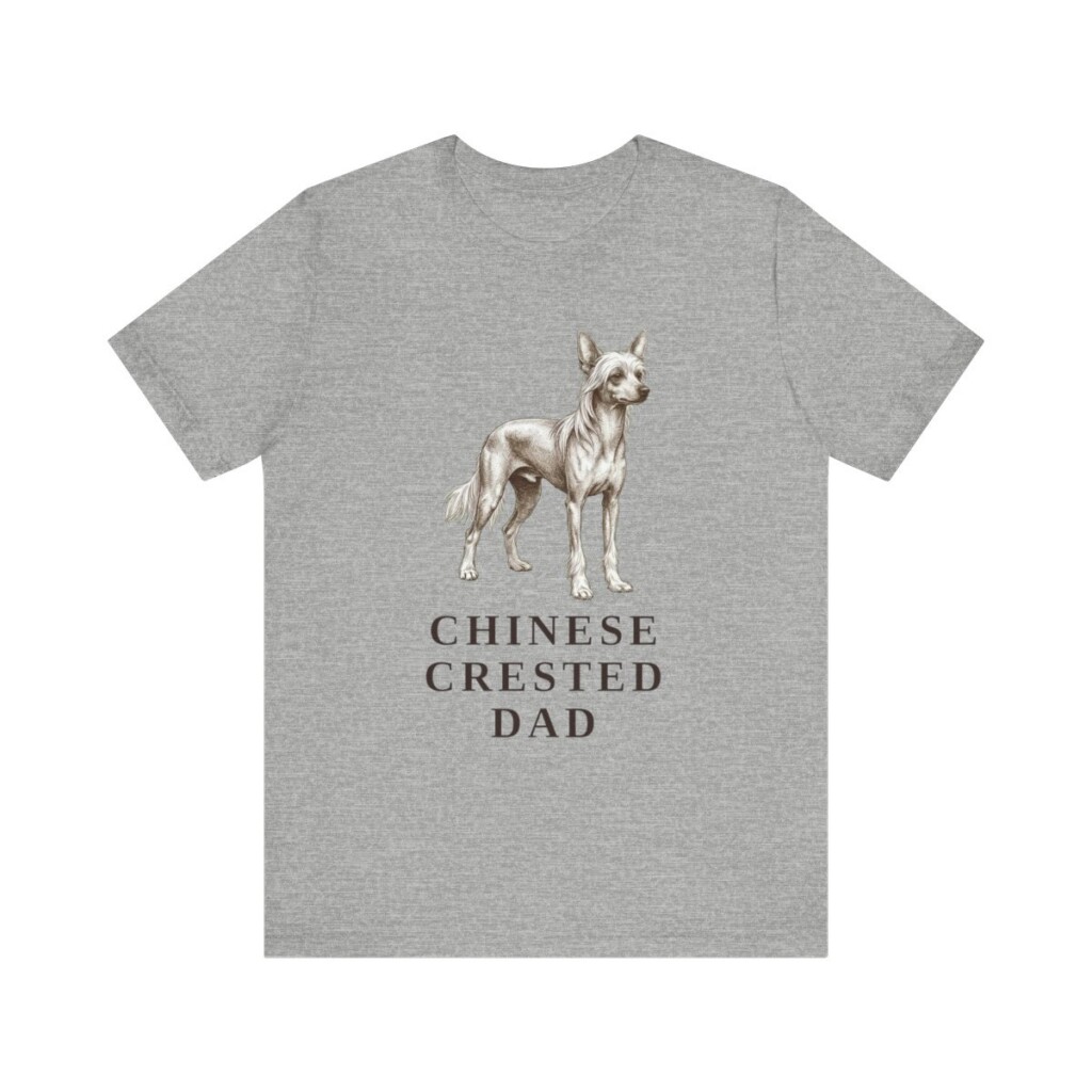 Chinese Crested Dad Shirt, Vintage Dog Sketch Tee, Dog Dad Gift Chinese Crested Dad Shirt, Vintage Dog Sketch Tee, Dog Dad Gift