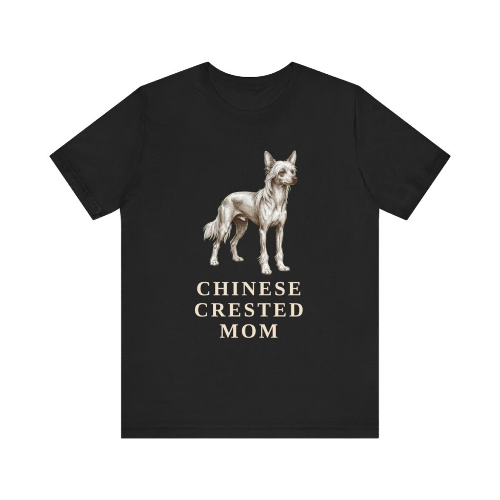 Chinese Crested Mom Shirt, Vintage Dog Sketch Tee, Dog Mom Gift Chinese Crested Mom Shirt, Vintage Dog Sketch Tee, Dog Mom Gift