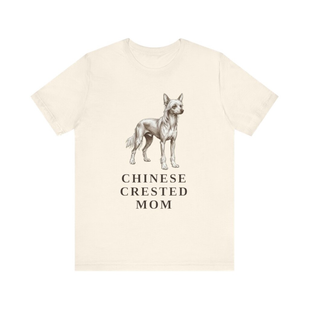 Chinese Crested Mom Shirt, Vintage Dog Sketch Tee, Dog Mom Gift Chinese Crested Mom Shirt, Vintage Dog Sketch Tee, Dog Mom Gift