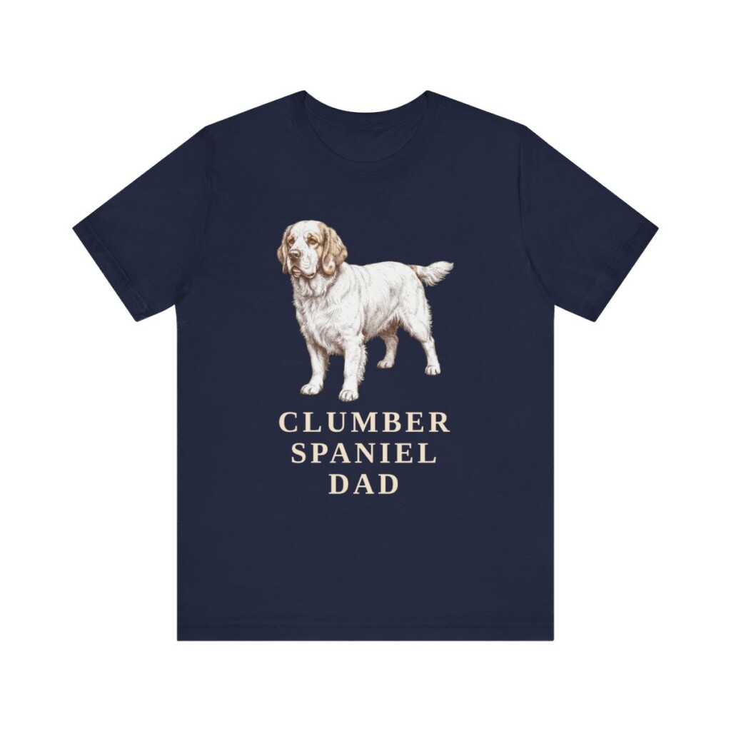 Clumber Spaniel Dad Shirt, Vintage Dog Sketch Tee, Dog Dad Gift Clumber Spaniel Dad Shirt, Vintage Dog Sketch Tee, Dog Dad Gift