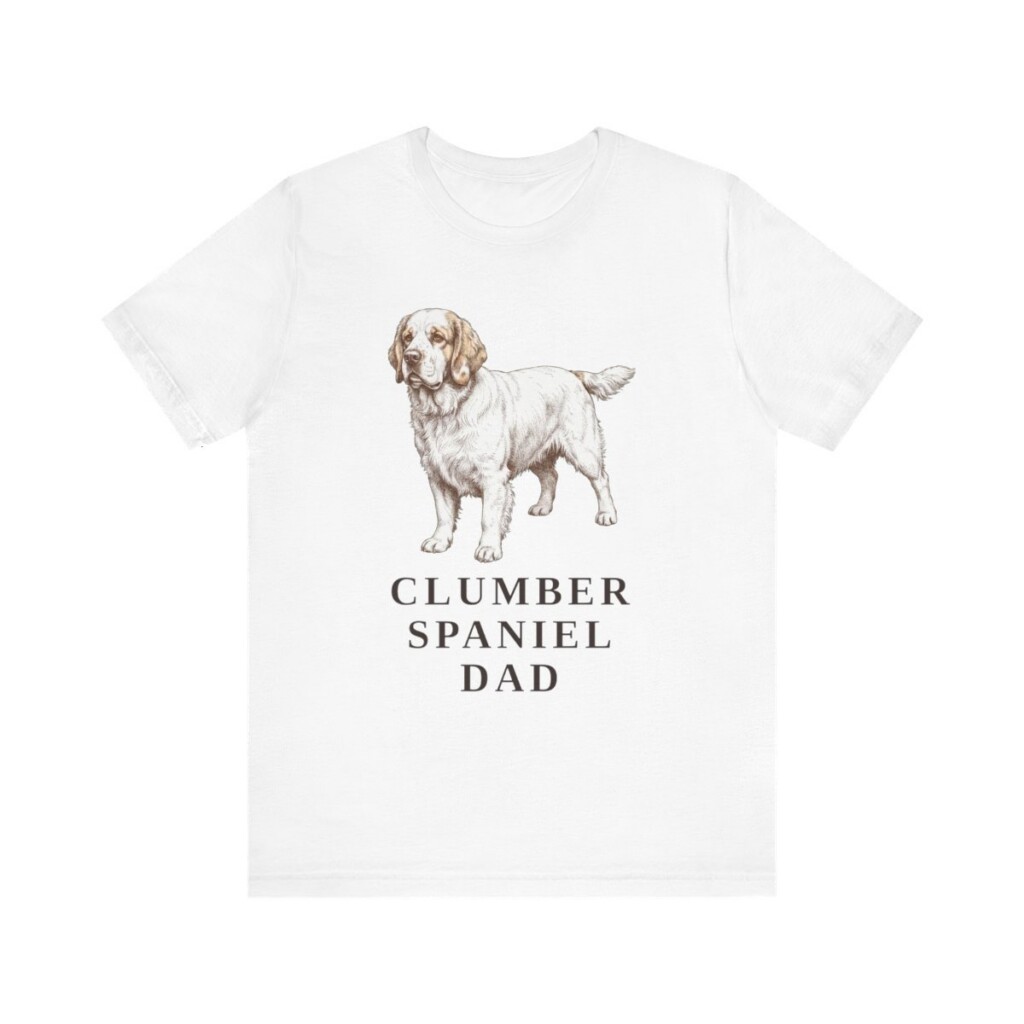 Clumber Spaniel Dad Shirt, Vintage Dog Sketch Tee, Dog Dad Gift Clumber Spaniel Dad Shirt, Vintage Dog Sketch Tee, Dog Dad Gift