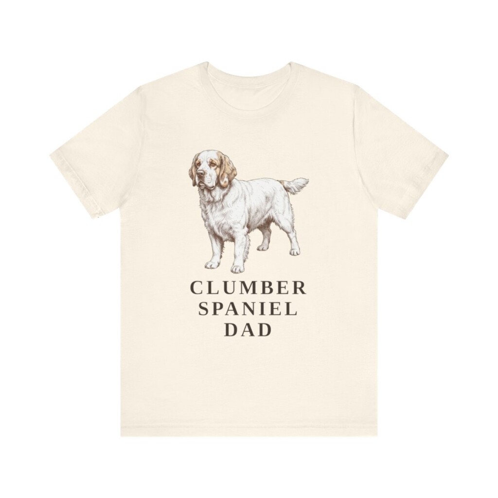 Clumber Spaniel Dad Shirt, Vintage Dog Sketch Tee, Dog Dad Gift Clumber Spaniel Dad Shirt, Vintage Dog Sketch Tee, Dog Dad Gift
