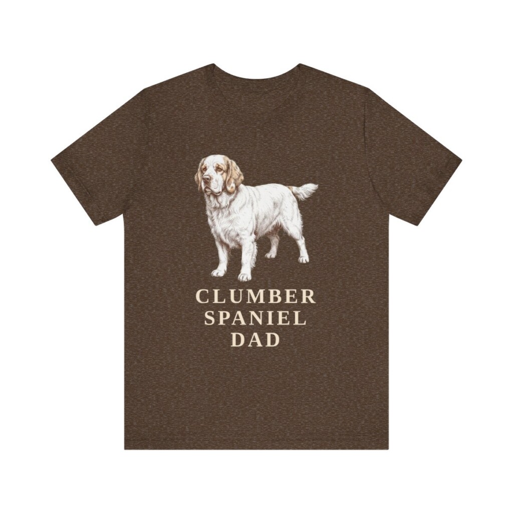 Clumber Spaniel Dad Shirt, Vintage Dog Sketch Tee, Dog Dad Gift Clumber Spaniel Dad Shirt, Vintage Dog Sketch Tee, Dog Dad Gift
