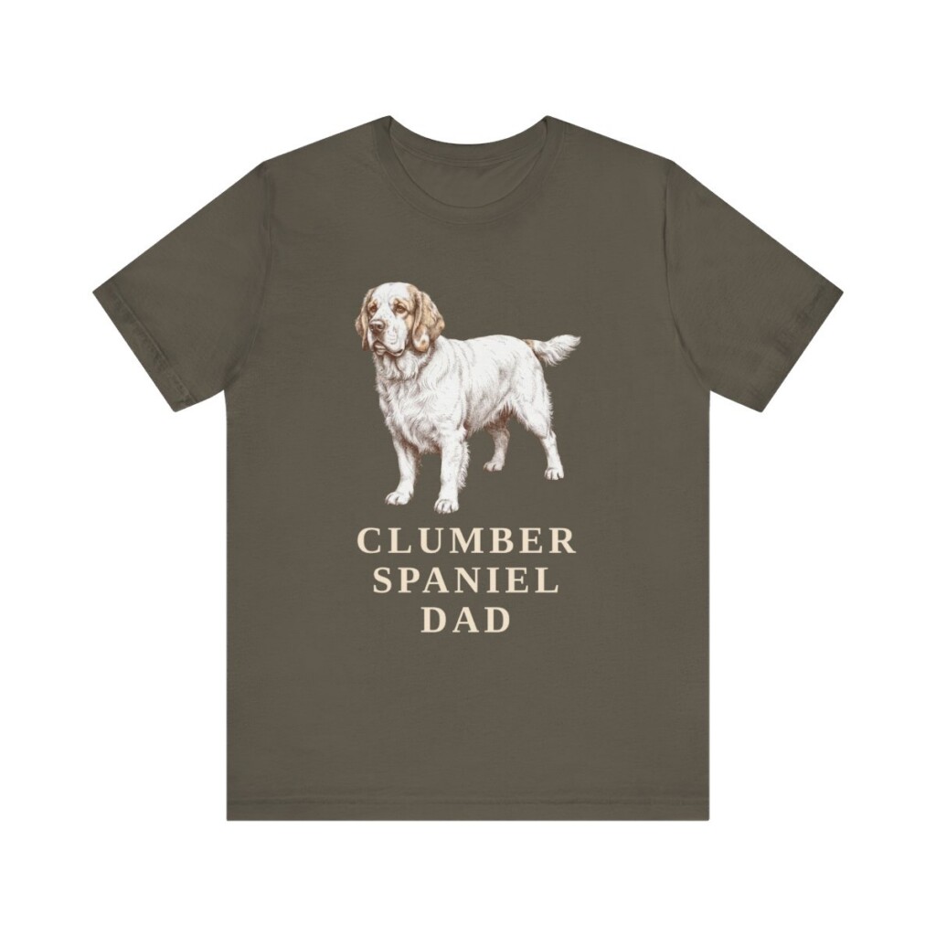 Clumber Spaniel Dad Shirt, Vintage Dog Sketch Tee, Dog Dad Gift Clumber Spaniel Dad Shirt, Vintage Dog Sketch Tee, Dog Dad Gift