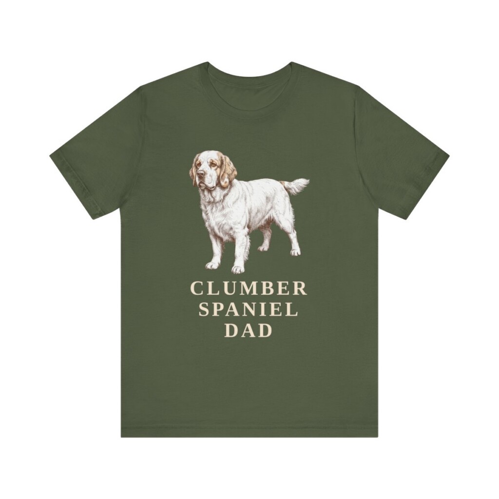 Clumber Spaniel Dad Shirt, Vintage Dog Sketch Tee, Dog Dad Gift Clumber Spaniel Dad Shirt, Vintage Dog Sketch Tee, Dog Dad Gift