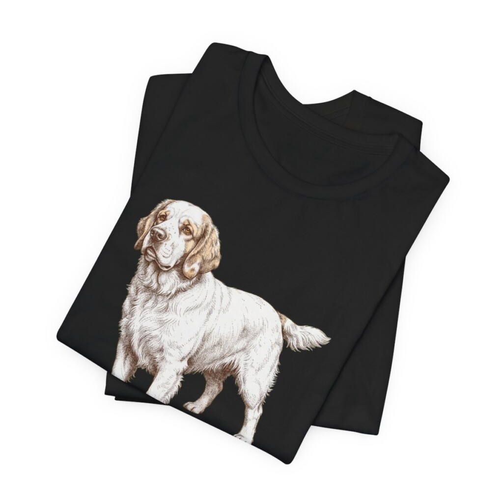 Clumber Spaniel Dad Shirt, Vintage Dog Sketch Tee, Dog Dad Gift Clumber Spaniel Dad Shirt, Vintage Dog Sketch Tee, Dog Dad Gift