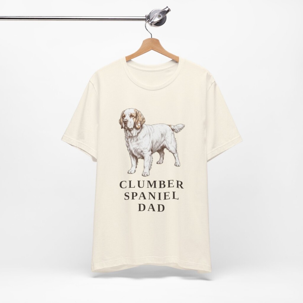 Clumber Spaniel Dad Shirt, Vintage Dog Sketch Tee, Dog Dad Gift Clumber Spaniel Dad Shirt, Vintage Dog Sketch Tee, Dog Dad Gift