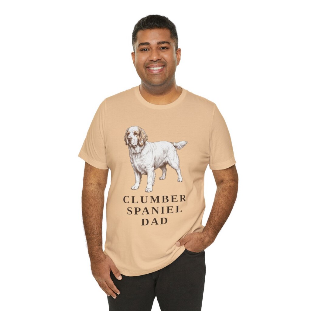 Clumber Spaniel Dad Shirt, Vintage Dog Sketch Tee, Dog Dad Gift Clumber Spaniel Dad Shirt, Vintage Dog Sketch Tee, Dog Dad Gift