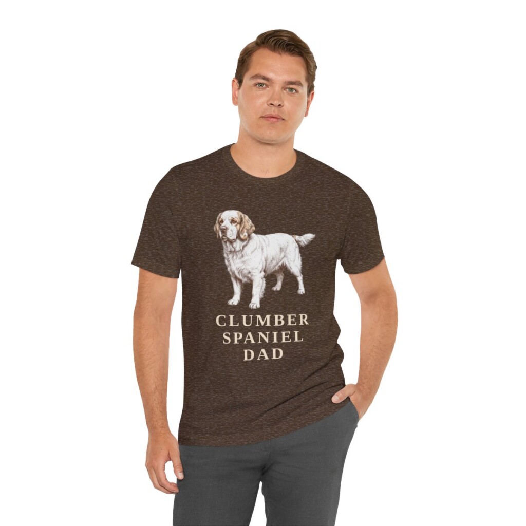 Clumber Spaniel Dad Shirt, Vintage Dog Sketch Tee, Dog Dad Gift Clumber Spaniel Dad Shirt, Vintage Dog Sketch Tee, Dog Dad Gift