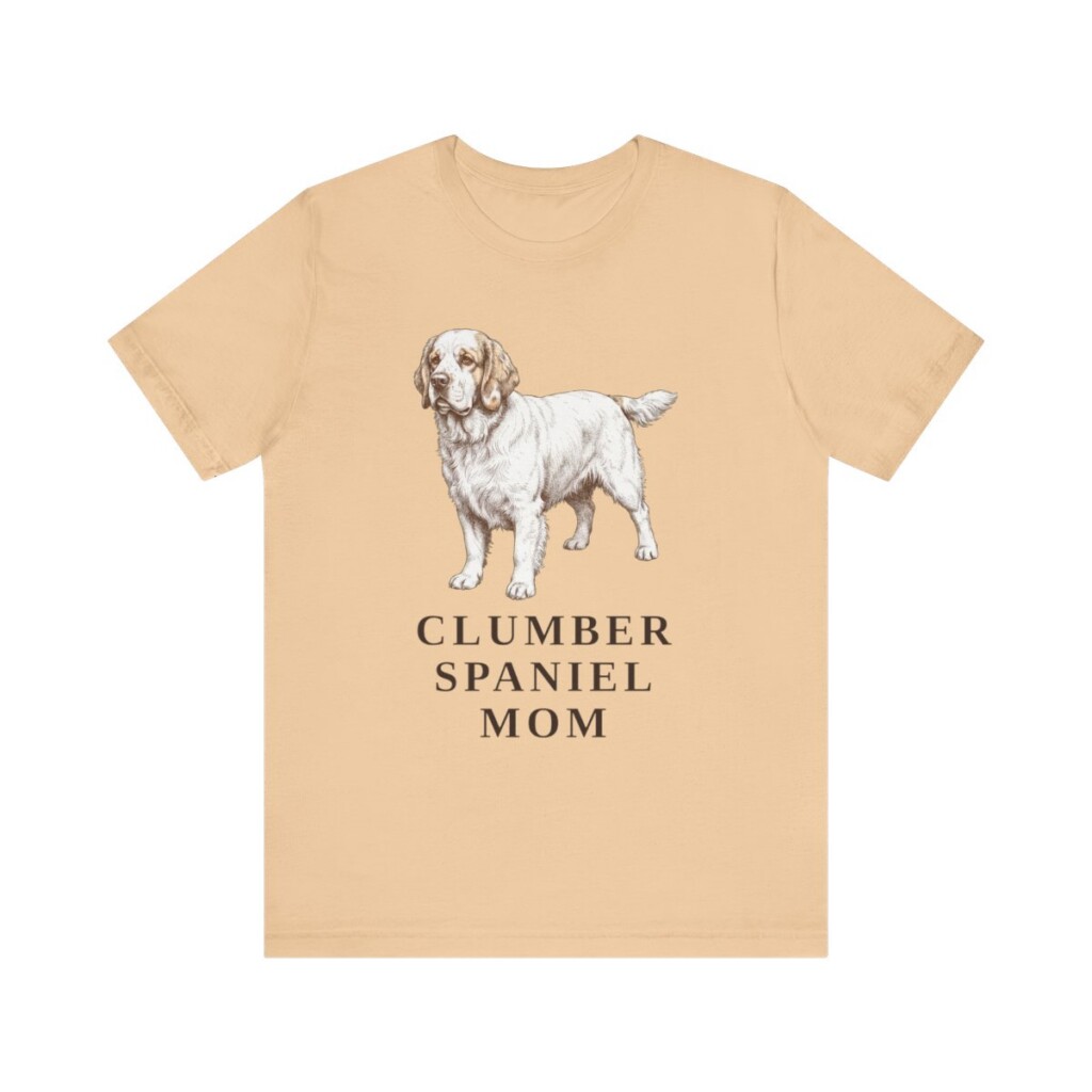 Clumber Spaniel Mom Shirt, Vintage Dog Sketch Tee, Dog Mom Gift