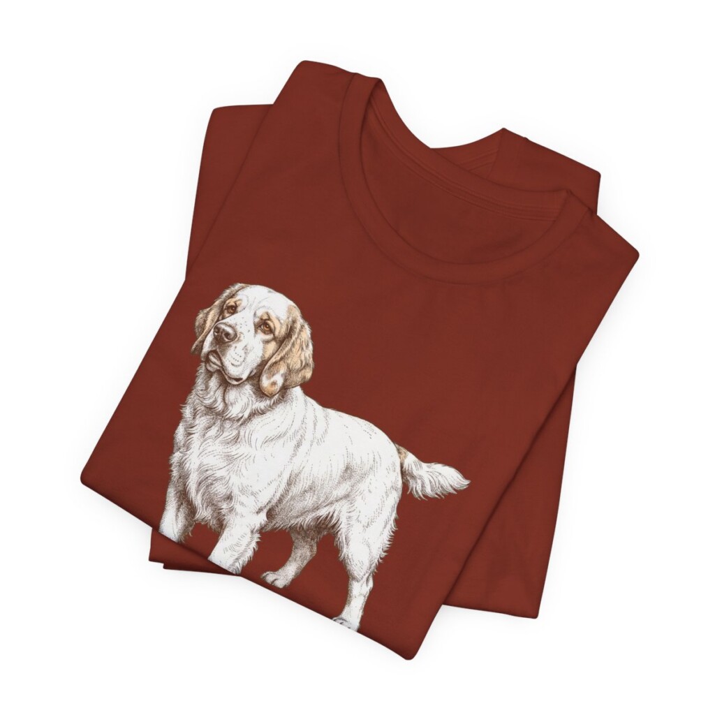 Clumber Spaniel Mom Shirt, Vintage Dog Sketch Tee, Dog Mom Gift
