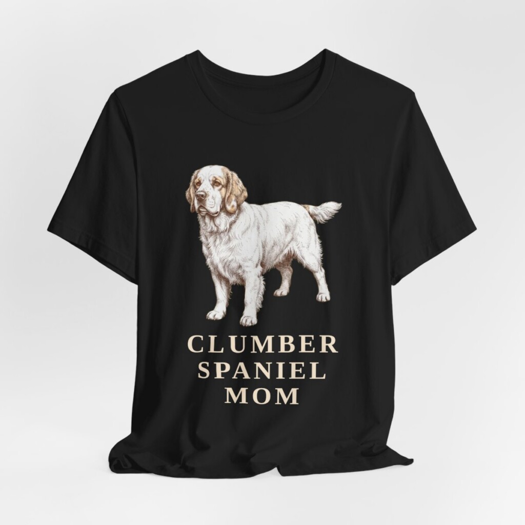 Clumber Spaniel Mom Shirt, Vintage Dog Sketch Tee, Dog Mom Gift