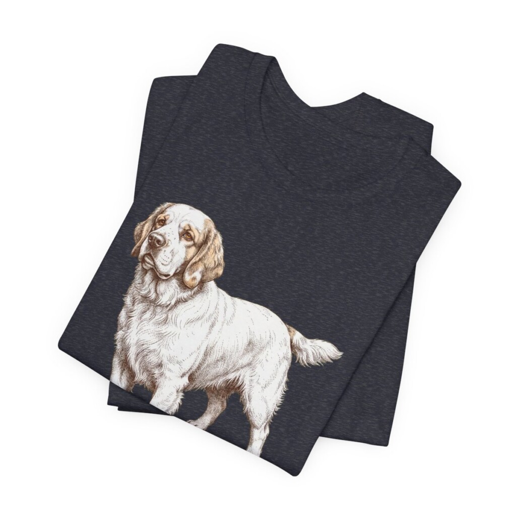 Clumber Spaniel Lover Shirt, Vintage Dog Sketch Tee, Dog Lover Gift