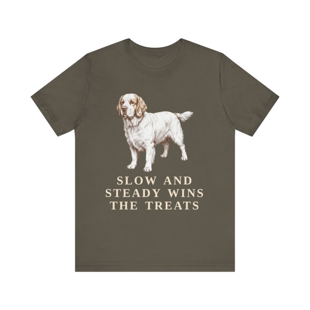 Clumber Spaniel Humor Shirt, Vintage Dog Sketch Tee, Dog Humor Gift
